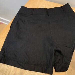 Massimo Dutti black linen shorts, size M